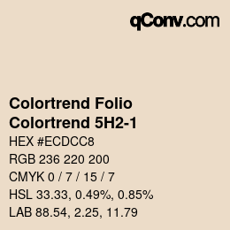 カラーコード: Colortrend Folio - Colortrend 5H2-1 | qconv.com