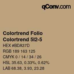 Color code: Colortrend Folio - Colortrend 5I2-5 | qconv.com