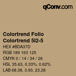 カラーコード: Colortrend Folio - Colortrend 5I2-5 | qconv.com