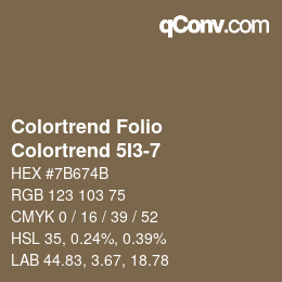 カラーコード: Colortrend Folio - Colortrend 5I3-7 | qconv.com