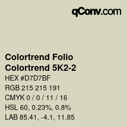カラーコード: Colortrend Folio - Colortrend 5K2-2 | qconv.com