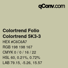Farbcode: Colortrend Folio - Colortrend 5K3-3 | qconv.com