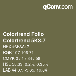 カラーコード: Colortrend Folio - Colortrend 5K3-7 | qconv.com
