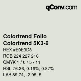 カラーコード: Colortrend Folio - Colortrend 5K3-8 | qconv.com