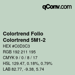 カラーコード: Colortrend Folio - Colortrend 5M1-2 | qconv.com