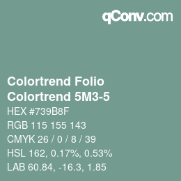 カラーコード: Colortrend Folio - Colortrend 5M3-5 | qconv.com