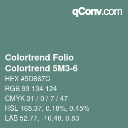 カラーコード: Colortrend Folio - Colortrend 5M3-6 | qconv.com