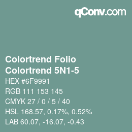 カラーコード: Colortrend Folio - Colortrend 5N1-5 | qconv.com