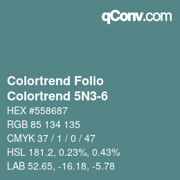 Color code: Colortrend Folio - Colortrend 5N3-6 | qconv.com