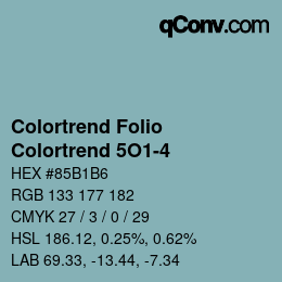 Color code: Colortrend Folio - Colortrend 5O1-4 | qconv.com