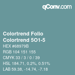 Code couleur: Colortrend Folio - Colortrend 5O1-5 | qconv.com