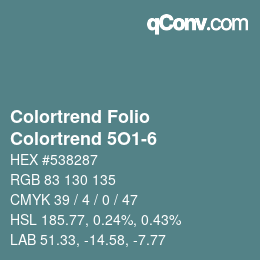 Color code: Colortrend Folio - Colortrend 5O1-6 | qconv.com