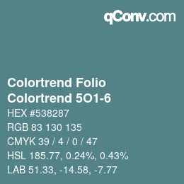 Código de color: Colortrend Folio - Colortrend 5O1-6 | qconv.com