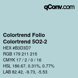 Color code: Colortrend Folio - Colortrend 5O2-2 | qconv.com