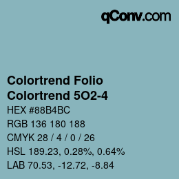 Color code: Colortrend Folio - Colortrend 5O2-4 | qconv.com