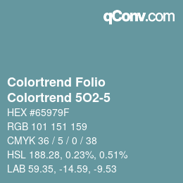 Color code: Colortrend Folio - Colortrend 5O2-5 | qconv.com