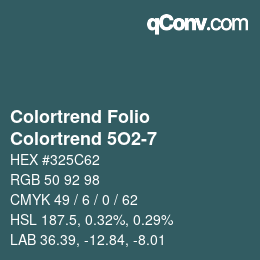 Color code: Colortrend Folio - Colortrend 5O2-7 | qconv.com