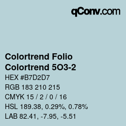 Color code: Colortrend Folio - Colortrend 5O3-2 | qconv.com