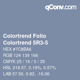 Color code: Colortrend Folio - Colortrend 5R3-5 | qconv.com