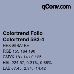 カラーコード: Colortrend Folio - Colortrend 5S3-4 | qconv.com