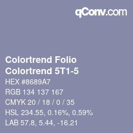 カラーコード: Colortrend Folio - Colortrend 5T1-5 | qconv.com