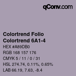 カラーコード: Colortrend Folio - Colortrend 6A1-4 | qconv.com