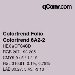 カラーコード: Colortrend Folio - Colortrend 6A2-2 | qconv.com