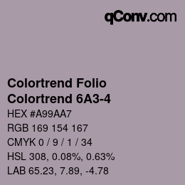 カラーコード: Colortrend Folio - Colortrend 6A3-4 | qconv.com