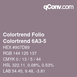 カラーコード: Colortrend Folio - Colortrend 6A3-5 | qconv.com