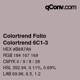 カラーコード: Colortrend Folio - Colortrend 6C1-3 | qconv.com