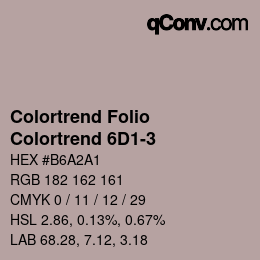 カラーコード: Colortrend Folio - Colortrend 6D1-3 | qconv.com