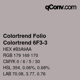 カラーコード: Colortrend Folio - Colortrend 6F3-3 | qconv.com