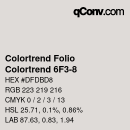 カラーコード: Colortrend Folio - Colortrend 6F3-8 | qconv.com
