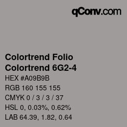 カラーコード: Colortrend Folio - Colortrend 6G2-4 | qconv.com