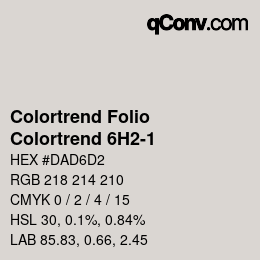 カラーコード: Colortrend Folio - Colortrend 6H2-1 | qconv.com