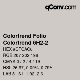 カラーコード: Colortrend Folio - Colortrend 6H2-2 | qconv.com