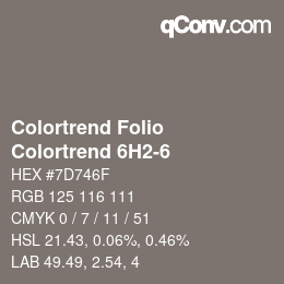 カラーコード: Colortrend Folio - Colortrend 6H2-6 | qconv.com