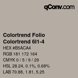 カラーコード: Colortrend Folio - Colortrend 6I1-4 | qconv.com