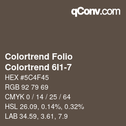 カラーコード: Colortrend Folio - Colortrend 6I1-7 | qconv.com
