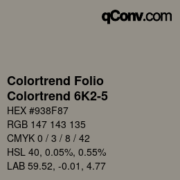カラーコード: Colortrend Folio - Colortrend 6K2-5 | qconv.com