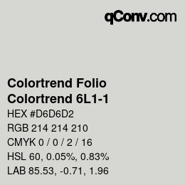カラーコード: Colortrend Folio - Colortrend 6L1-1 | qconv.com