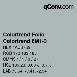 カラーコード: Colortrend Folio - Colortrend 6M1-3 | qconv.com