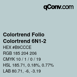 Color code: Colortrend Folio - Colortrend 6N1-2 | qconv.com
