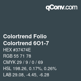 Color code: Colortrend Folio - Colortrend 6O1-7 | qconv.com