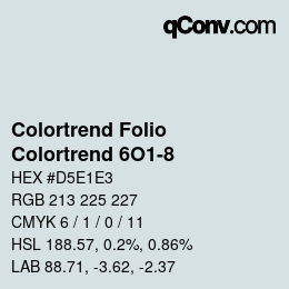 Color code: Colortrend Folio - Colortrend 6O1-8 | qconv.com