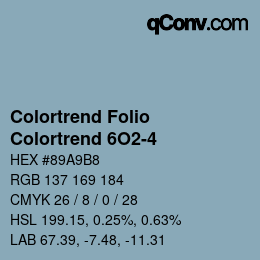 Color code: Colortrend Folio - Colortrend 6O2-4 | qconv.com