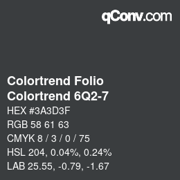 カラーコード: Colortrend Folio - Colortrend 6Q2-7 | qconv.com
