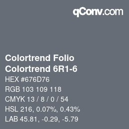 カラーコード: Colortrend Folio - Colortrend 6R1-6 | qconv.com