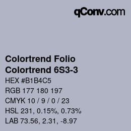カラーコード: Colortrend Folio - Colortrend 6S3-3 | qconv.com