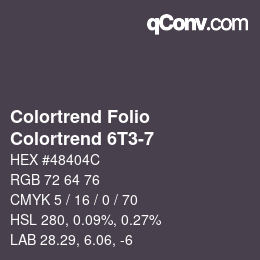 カラーコード: Colortrend Folio - Colortrend 6T3-7 | qconv.com
